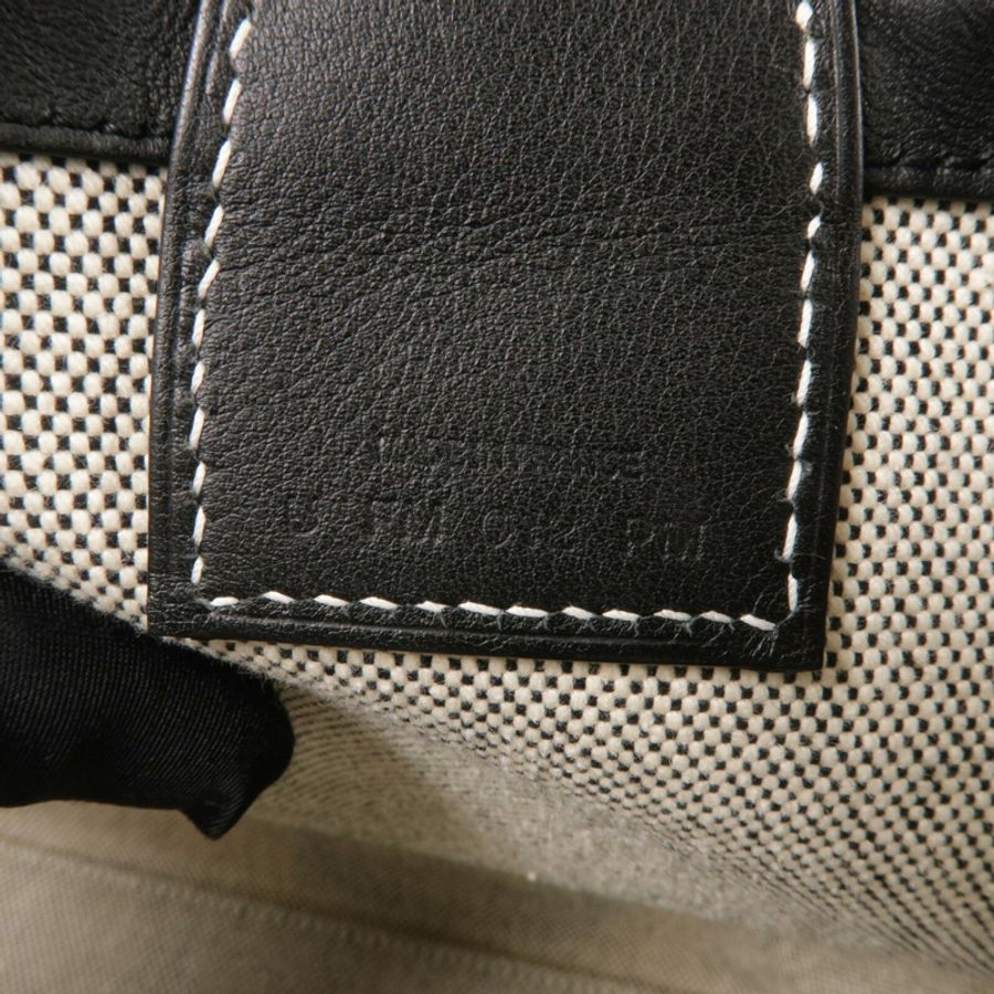 HERMES Swift皮革/帆布Steeple 25手挽袋Noir-6