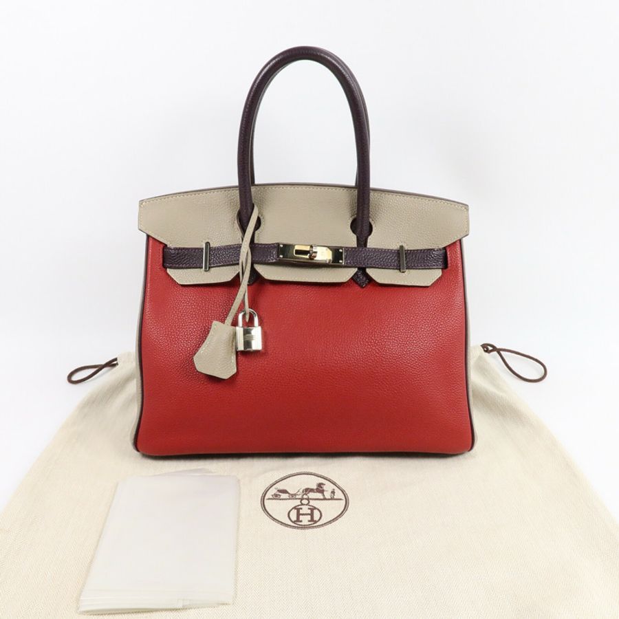 HERMES Togo皮革Birkin 30手挽袋3 Tone-8