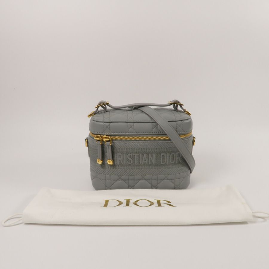 Dior 羊皮皮革Travel Vanity Case手挽肩背兩用袋-8
