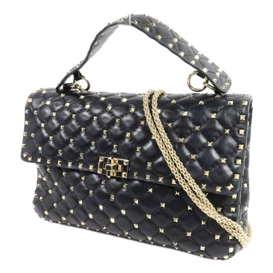 Valentino 牛皮皮革Rockstud Spike Large手挽肩背兩用袋-2