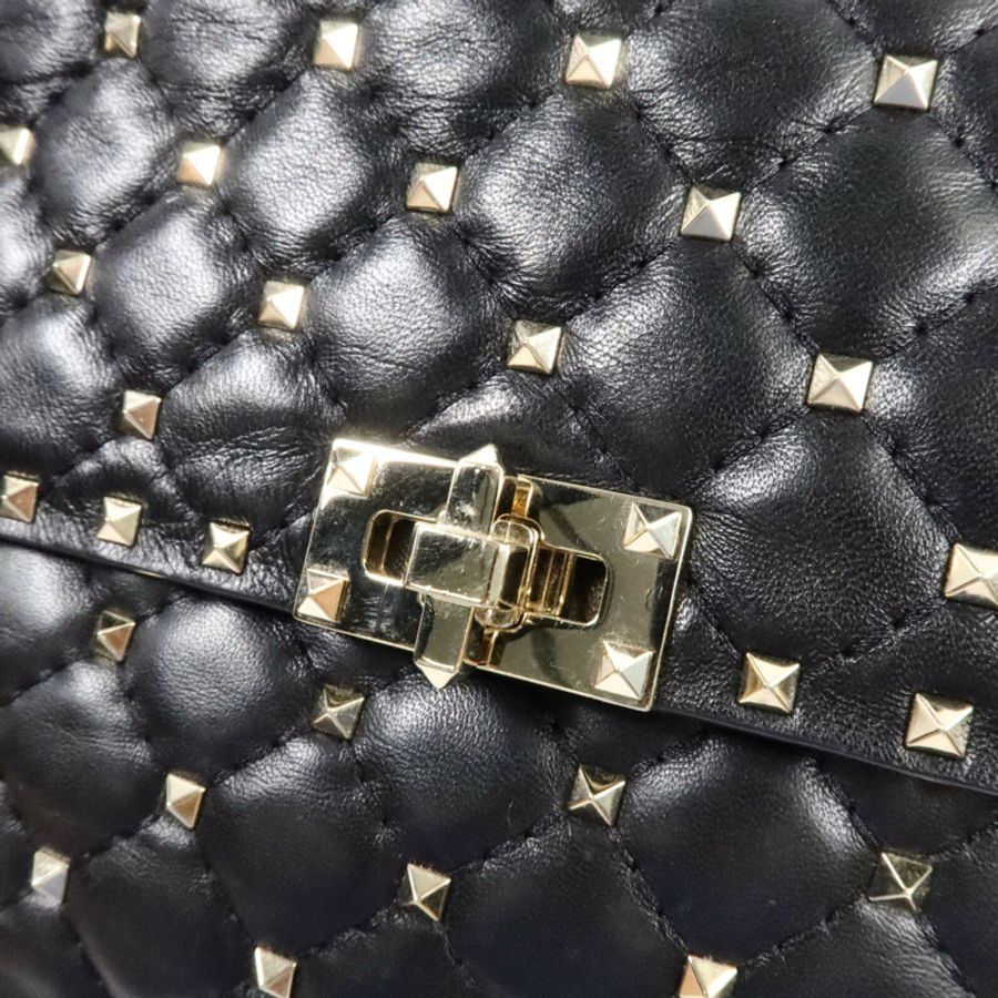 Valentino 牛皮皮革Rockstud Spike Large手挽肩背兩用袋-6