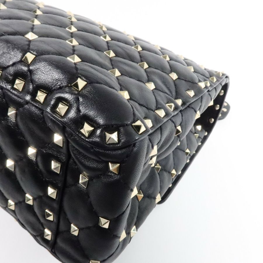Valentino 牛皮皮革Rockstud Spike Large手挽肩背兩用袋-11