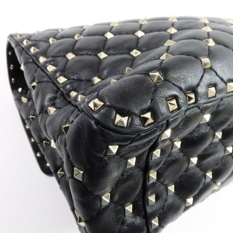 Valentino 牛皮皮革Rockstud Spike Large手挽肩背兩用袋-12