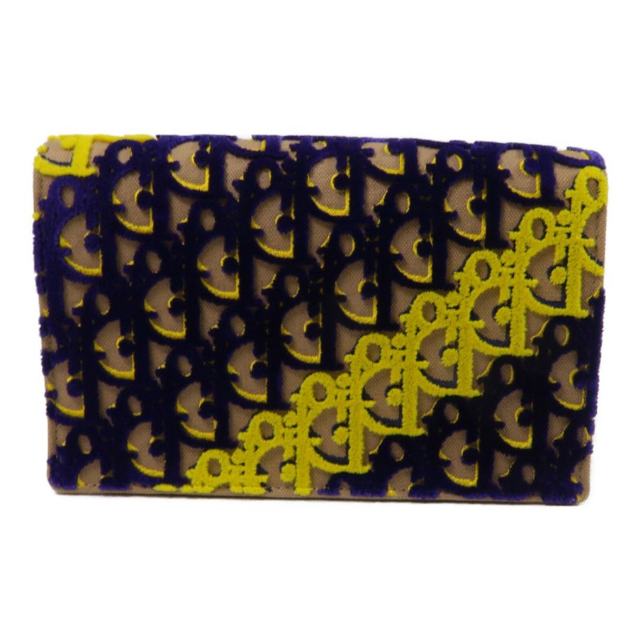 Dior 天鵝絨/帆布Wallet On Chain鏈帶肩背袋-2
