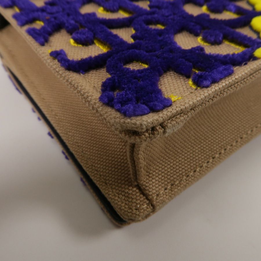 Dior 天鵝絨/帆布Wallet On Chain鏈帶肩背袋-11
