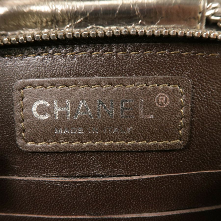 CHANEL 牛皮皮革Chain Shoulder鏈帶肩背袋-6