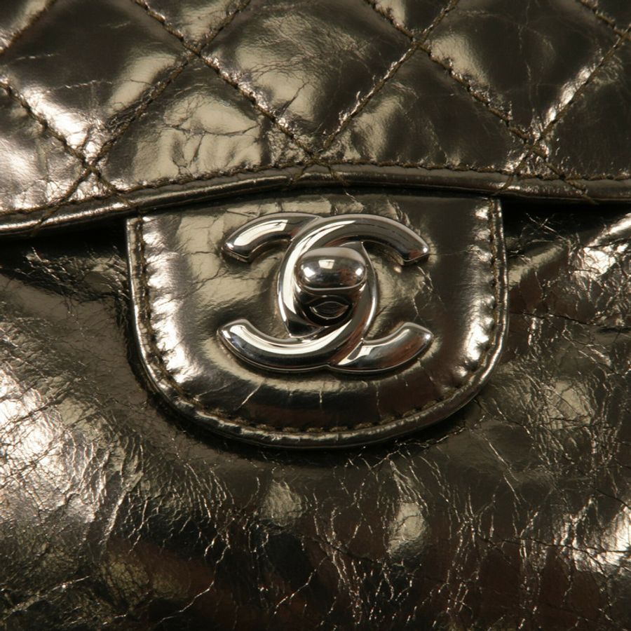 CHANEL 牛皮皮革Chain Shoulder鏈帶肩背袋-8