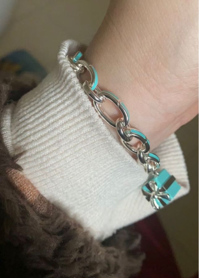 Tiffany Blue 950美金 925銀 藍綠色絕版手鍊-12