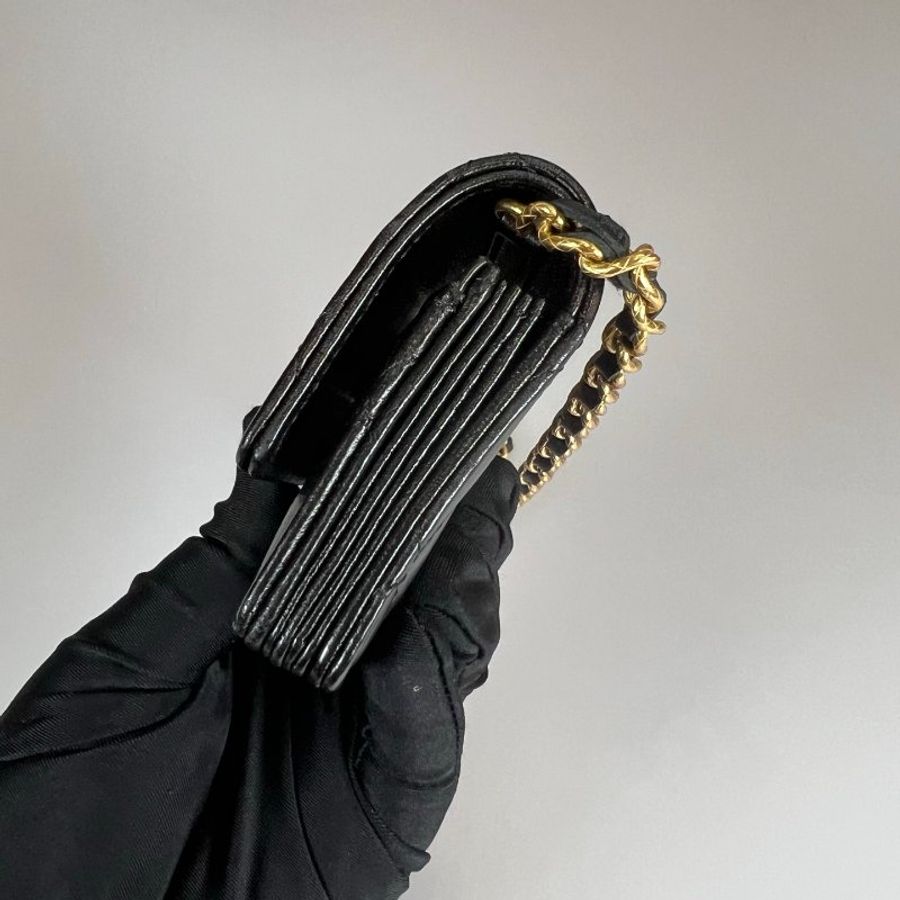 CHANEL 季節款風琴小卡包羊皮黑 AP3105/晶片款-4