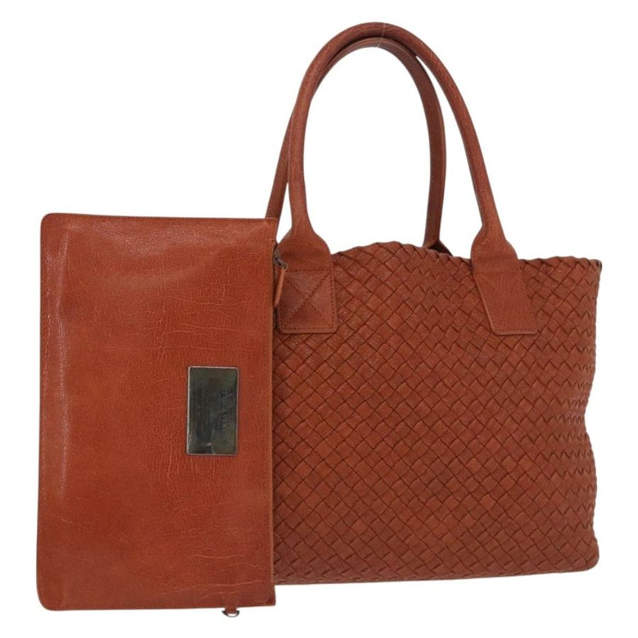 【日本直送】BOTTEGA VENETA INTRECCIATO Cabas PM 手提包 皮革 棕色 141498 正品 191828V-0