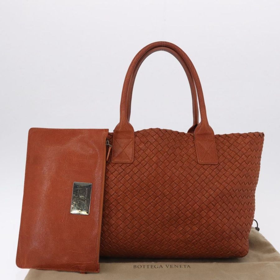 【日本直送】BOTTEGA VENETA INTRECCIATO Cabas PM 手提包 皮革 棕色 141498 正品 191828V-11