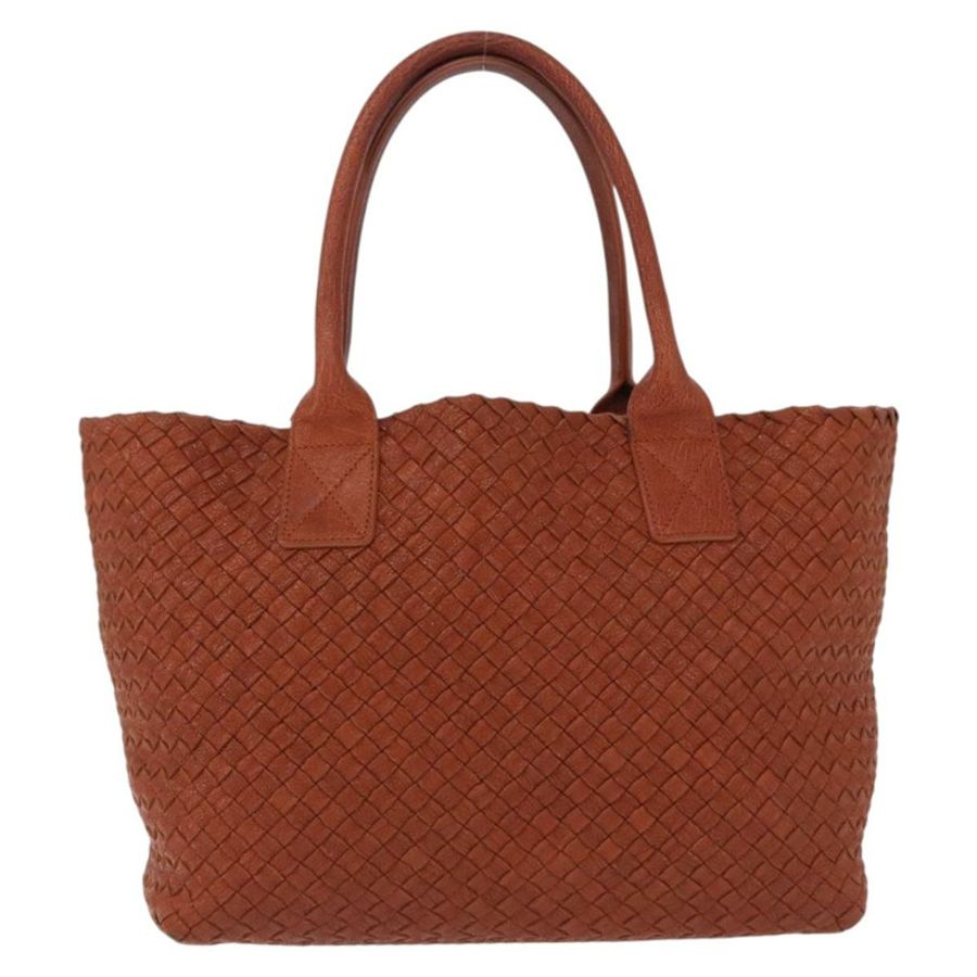 【日本直送】BOTTEGA VENETA INTRECCIATO Cabas PM 手提包 皮革 棕色 141498 正品 191828V-12