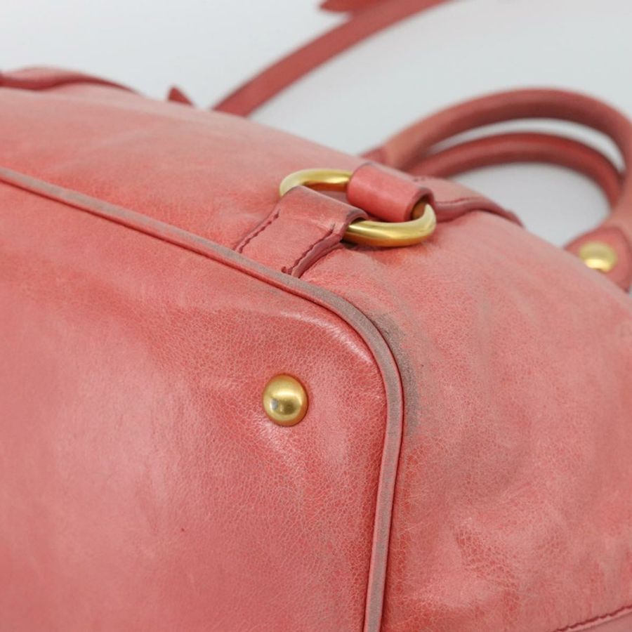 【日本直送】Miu Miu 手提包 皮革 兩用 粉金配色 正品 am12098V-14