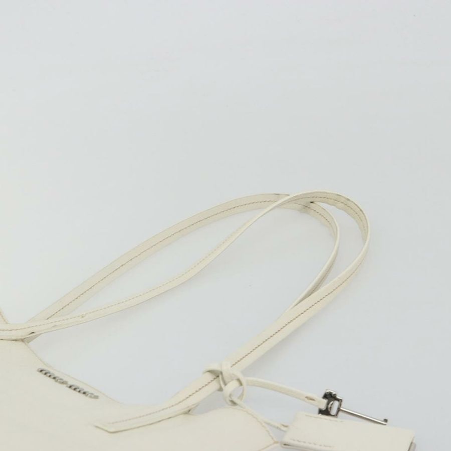 【日本直送】Miu Miu 托特包 皮革 白色 銀色 正品 bs36295A-13