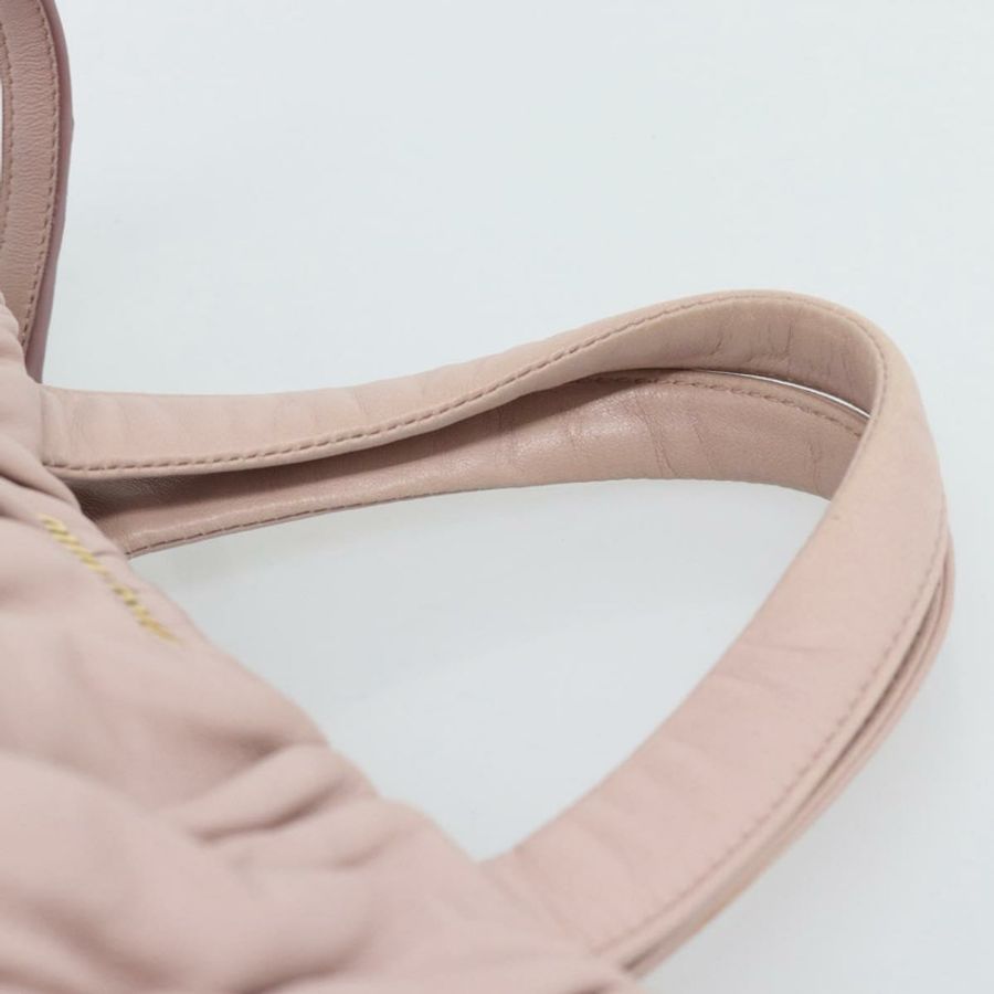 【日本直送】Miu Miu 手提包 皮革 兩用 粉紅金 5BG061 正品 am12025V-7