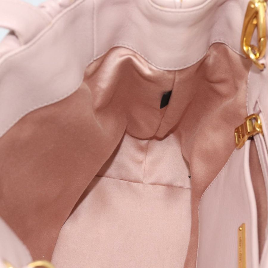 【日本直送】Miu Miu 手提包 皮革 兩用 粉紅金 5BG061 正品 am12025V-19