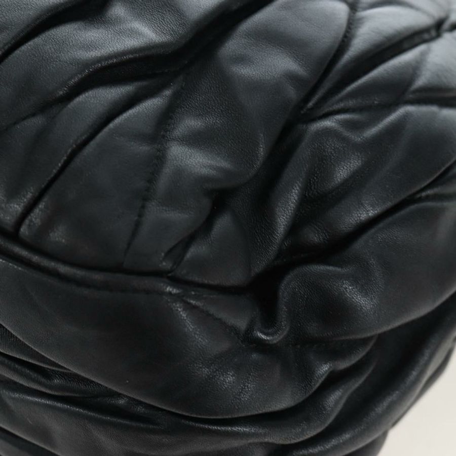 【日本直送】Miu Miu Matelasse 皮革雙肩包 黑色 金色調 正品 ki6716V-16