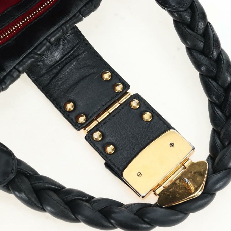 【日本直送】Miu Miu Matelasse 皮革雙肩包 黑色 金色調 正品 ki6716V-21