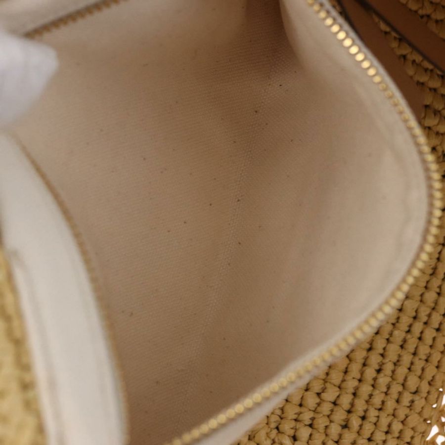【日本直送】Miu Miu 編織手提包 拉菲草 兩用 米色 金色調 正品 ki6738M-22