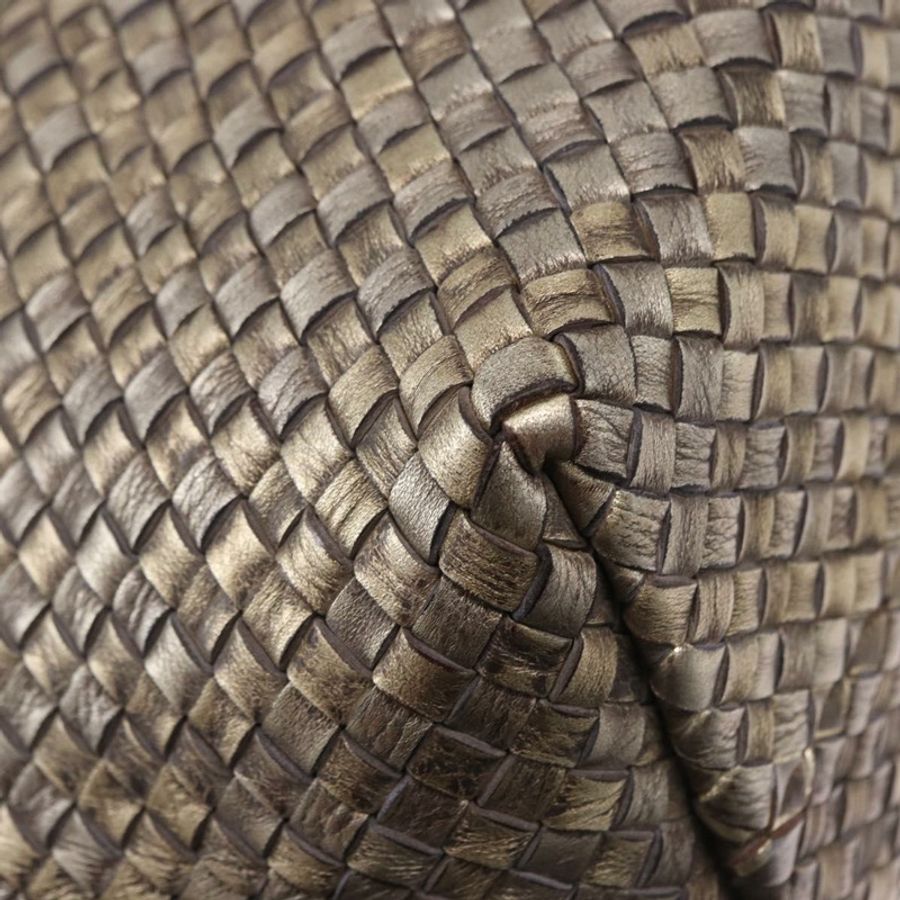 【日本直送】BOTTEGA VENETA INTRECCIATO Cabas MM 手提包,金色皮革,貨號 115664,正品編號 193133SAM-14