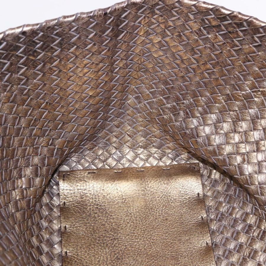 【日本直送】BOTTEGA VENETA INTRECCIATO Cabas MM 手提包,金色皮革,貨號 115664,正品編號 193133SAM-16