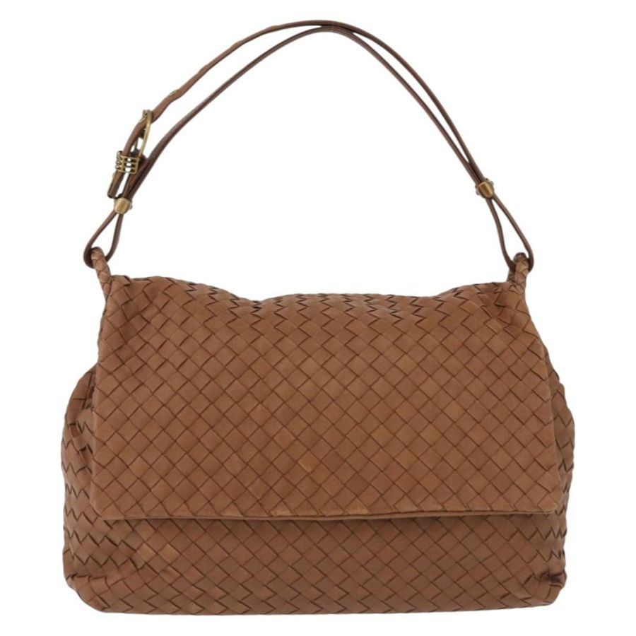 【日本直送】BOTTEGA VENETA INTRECCIATO 手袋 皮革 棕色 金色 正品 191079V-12
