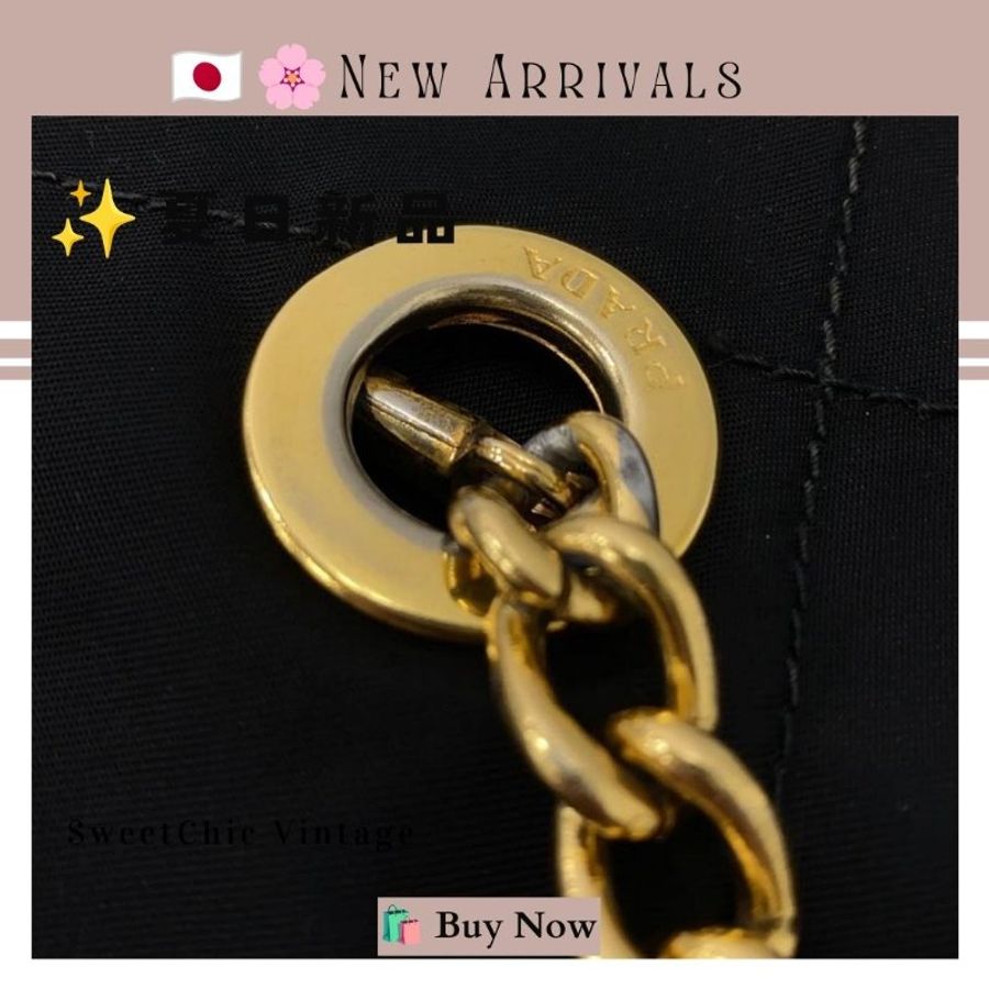 🛍️🎁 🔥7月新品【預訂】 💘PRADA 經典黑色絎縫托特包 🔥 Prada Chain Bag 氣質大容量款 🔥💖 ✨🔥 ✨PRADA 經典黑色尼龍鏈條包-3