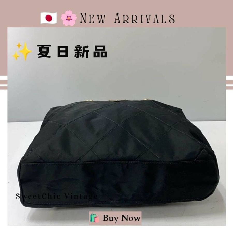 🛍️🎁 🔥7月新品【預訂】 💘PRADA 經典黑色絎縫托特包 🔥 Prada Chain Bag 氣質大容量款 🔥💖 ✨🔥 ✨PRADA 經典黑色尼龍鏈條包-12