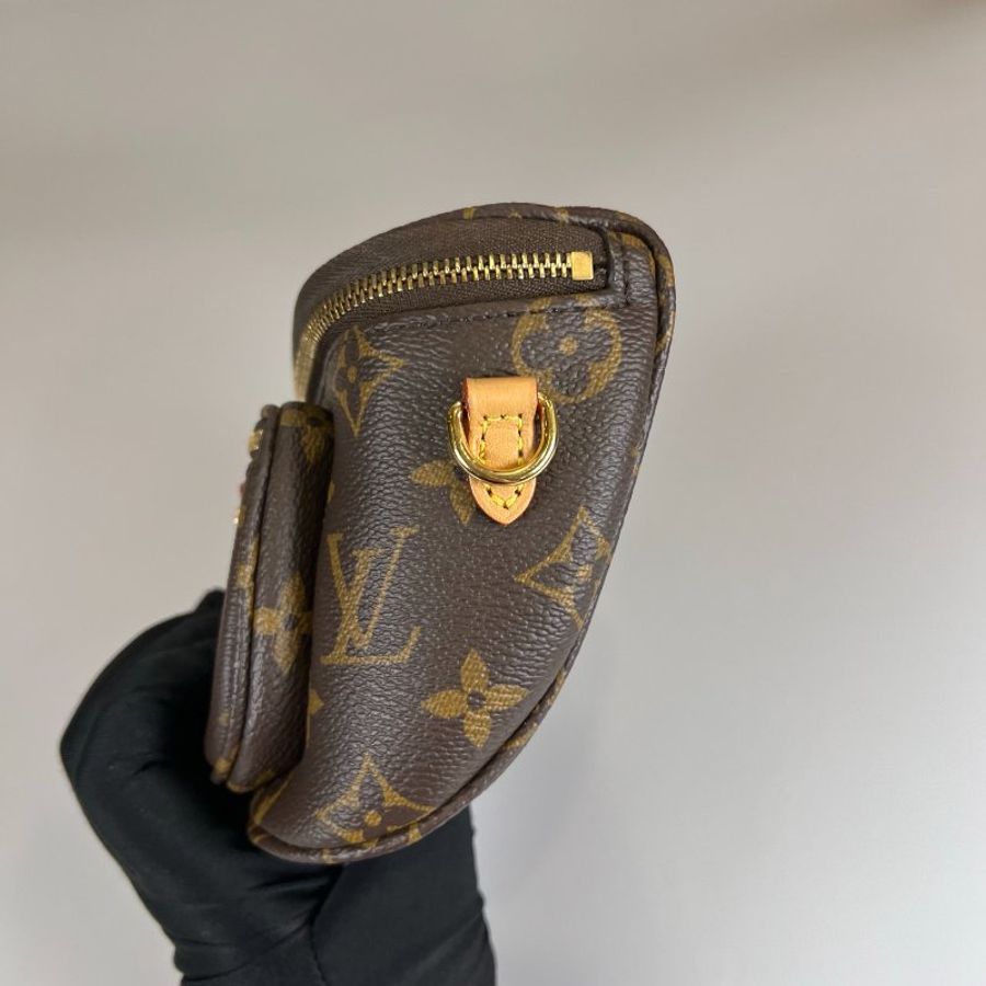 LV M82335/晶片款 老花Mini Bumbag 肩背包-3
