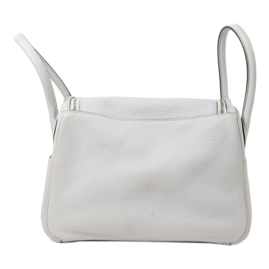 HERMES Clemence皮革Lindy 26手挽肩背兩用袋Bleu Brume-1