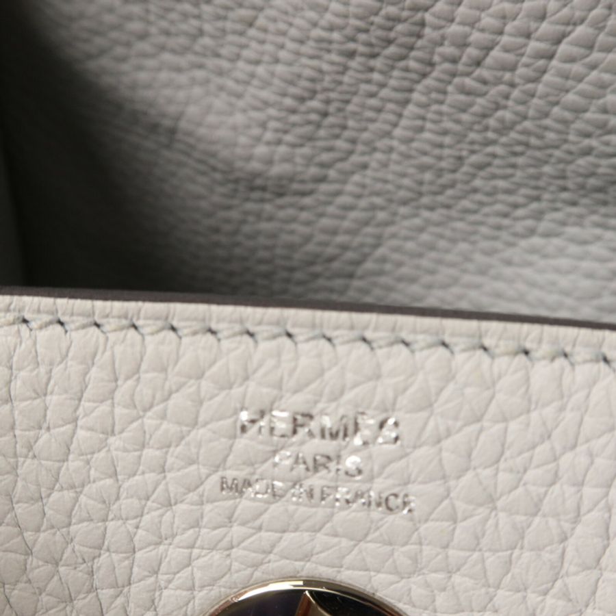 HERMES Clemence皮革Lindy 26手挽肩背兩用袋Bleu Brume-5