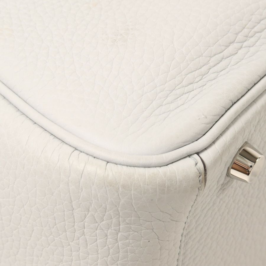HERMES Clemence皮革Lindy 26手挽肩背兩用袋Bleu Brume-10