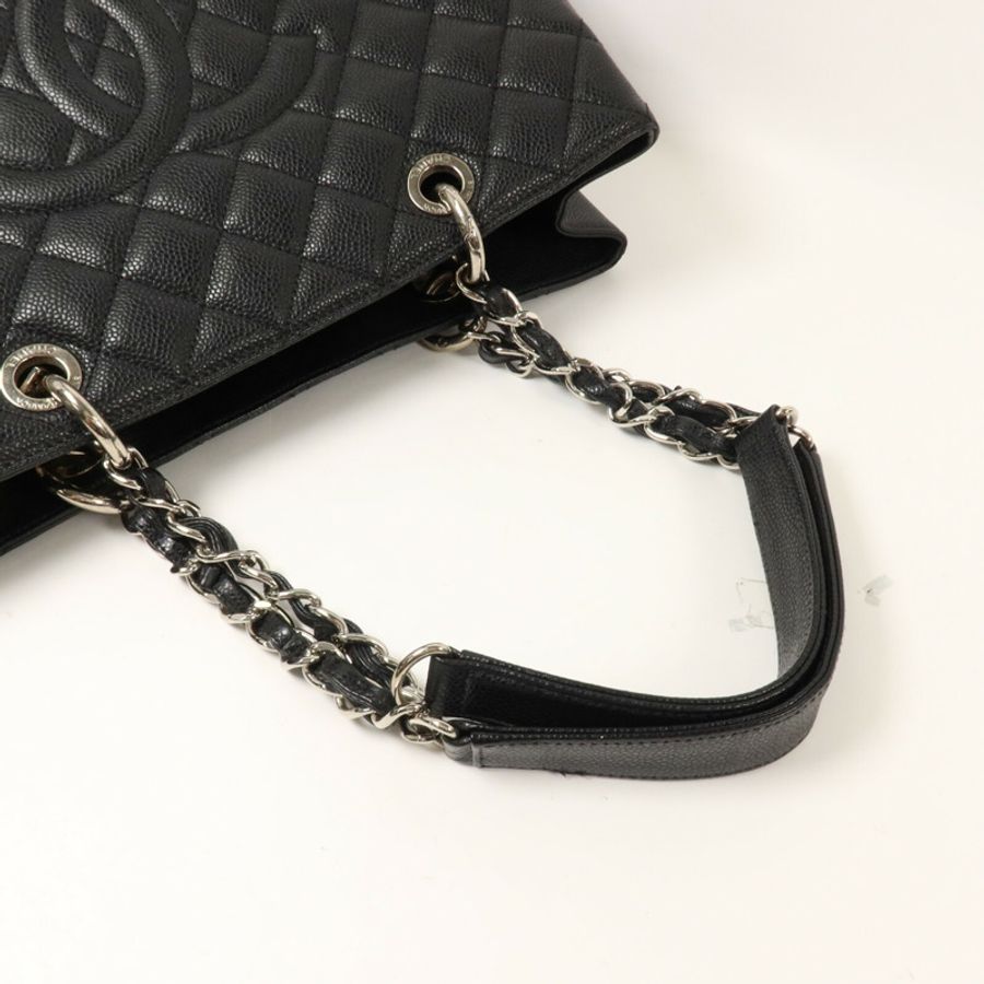 CHANEL 牛皮皮革GST Grand Shopping Tote Bag鏈帶肩背袋-7