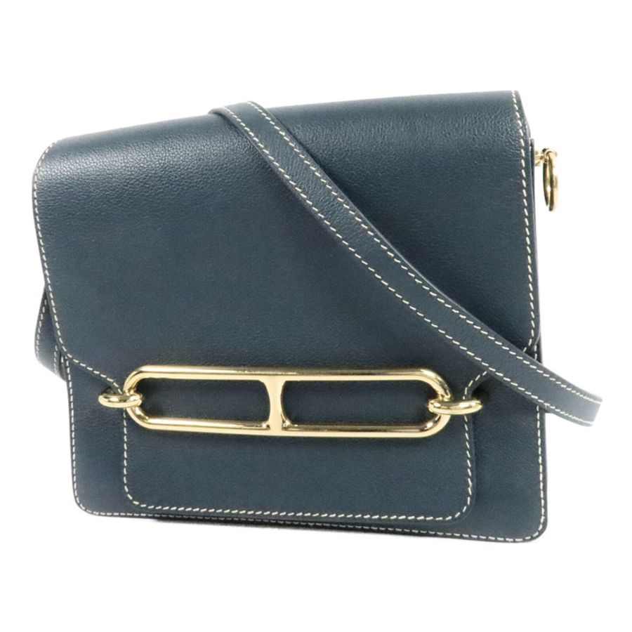 HERMES Evercolor皮革Roulis 23肩背袋Vert Cypres-2