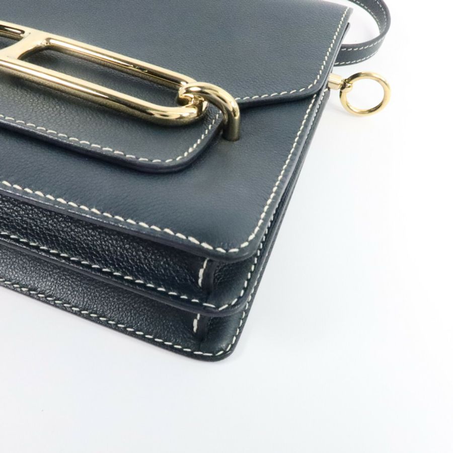 HERMES Evercolor皮革Roulis 23肩背袋Vert Cypres-10