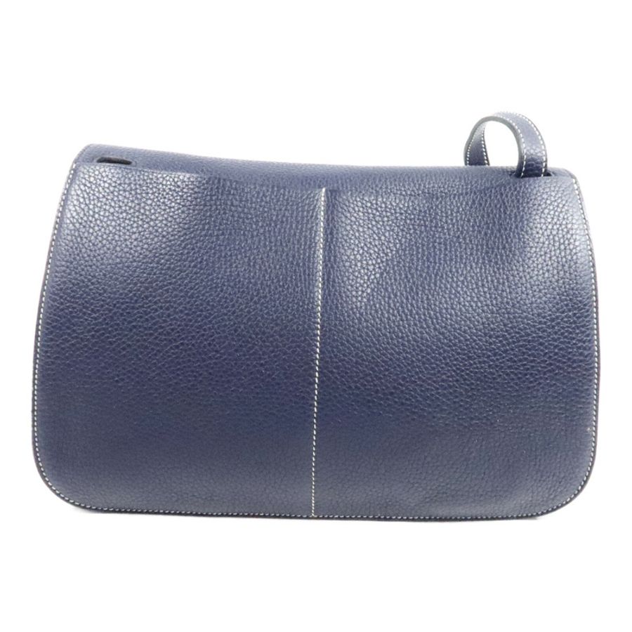 HERMES Clemence/Swift皮革Halzan 31手挽肩背兩用袋Bleu Nuit/Noir-2