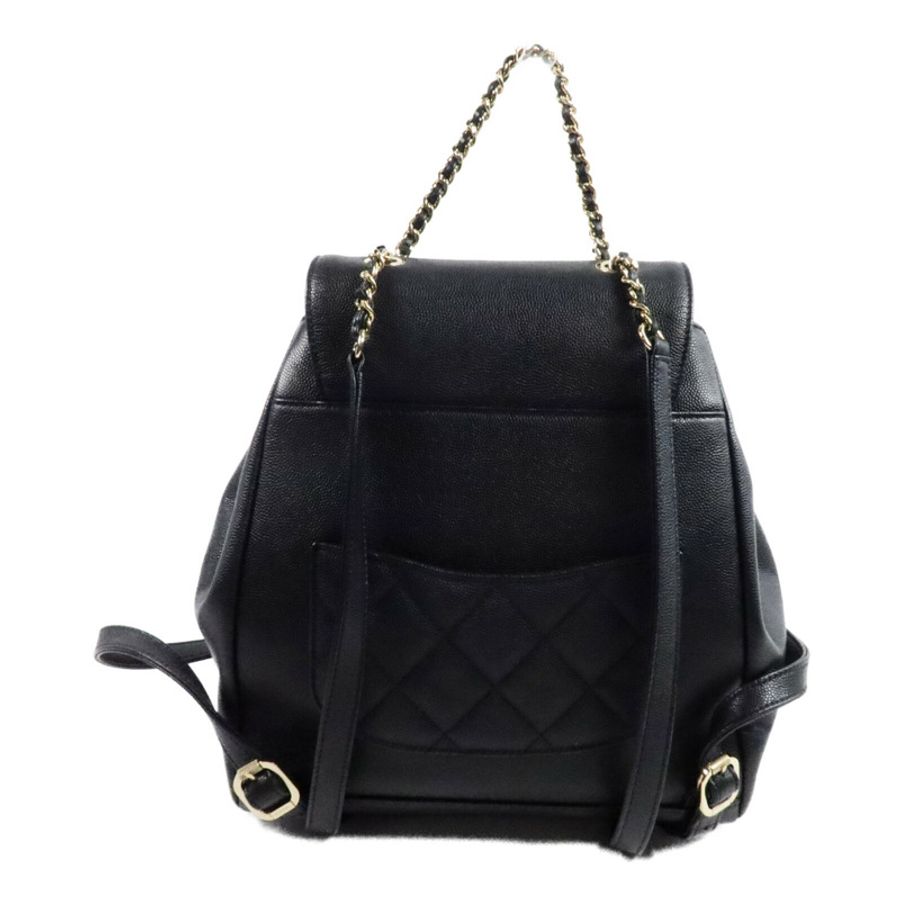CHANEL 牛皮皮革Business Affinity Backpack鏈帶背包-1