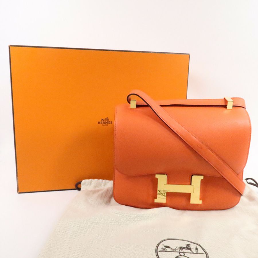 HERMES Evercolor皮革Constance 24肩背袋-8