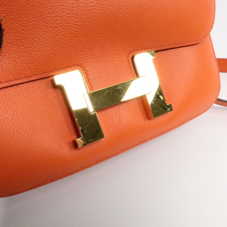 HERMES Evercolor皮革Constance 24肩背袋-15