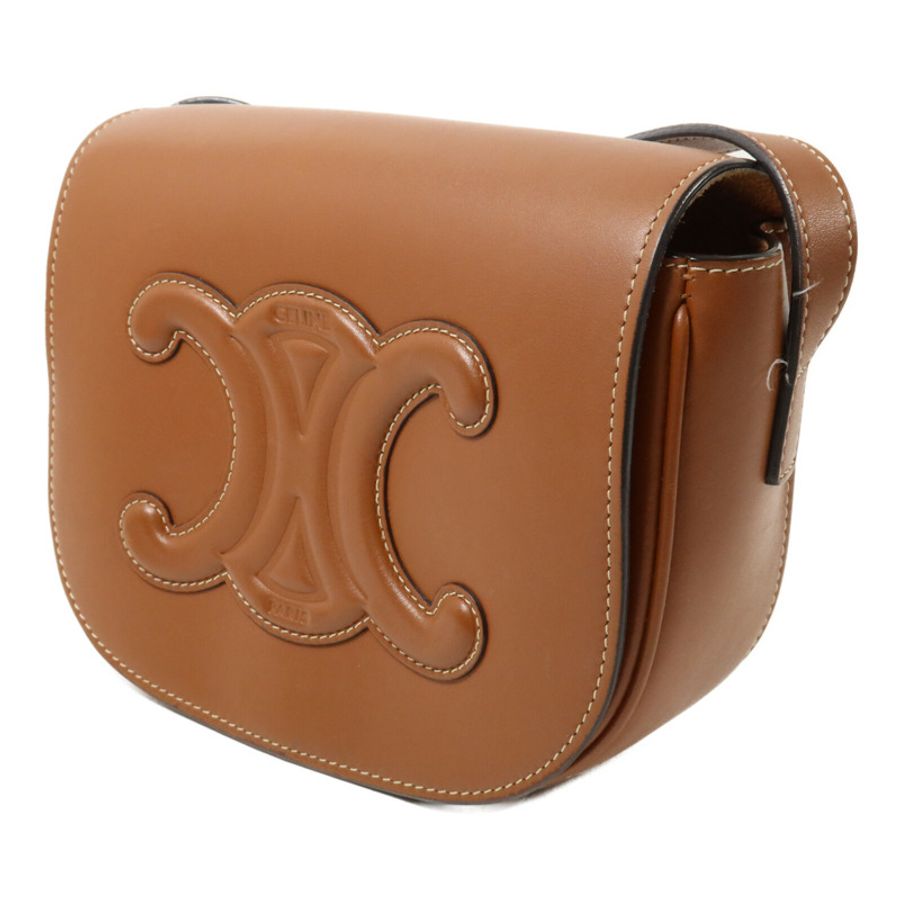 CELINE 牛皮皮革Folco Cuir Triomphe肩背袋-2