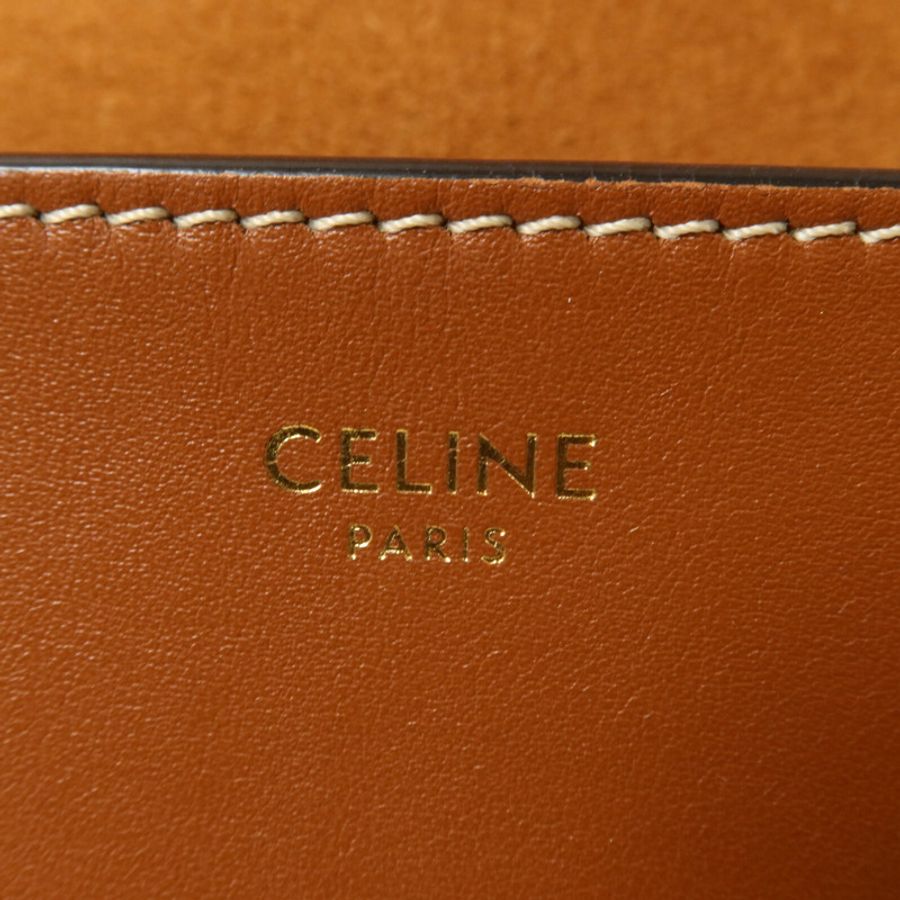 CELINE 牛皮皮革Folco Cuir Triomphe肩背袋-5