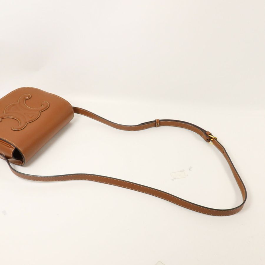 CELINE 牛皮皮革Folco Cuir Triomphe肩背袋-8