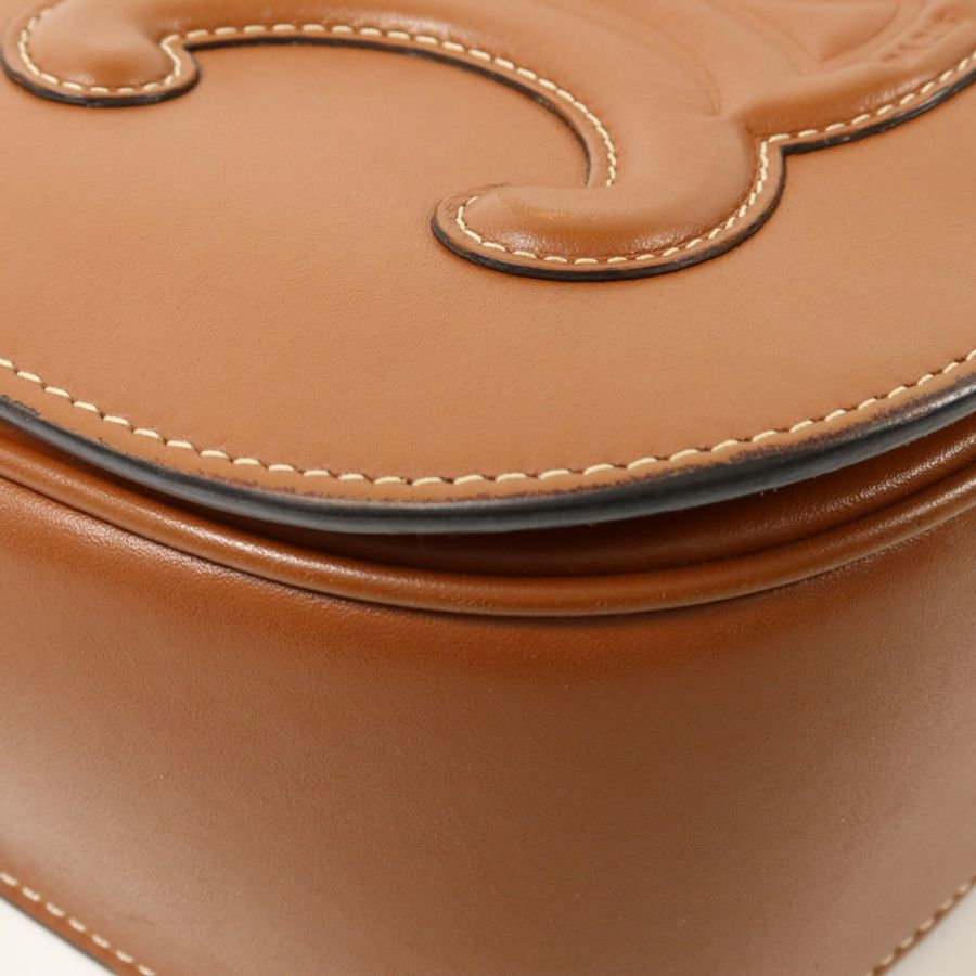 CELINE 牛皮皮革Folco Cuir Triomphe肩背袋-10
