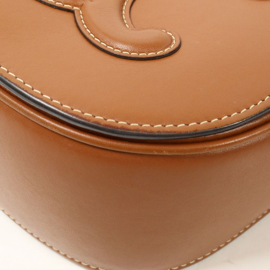 CELINE 牛皮皮革Folco Cuir Triomphe肩背袋-11