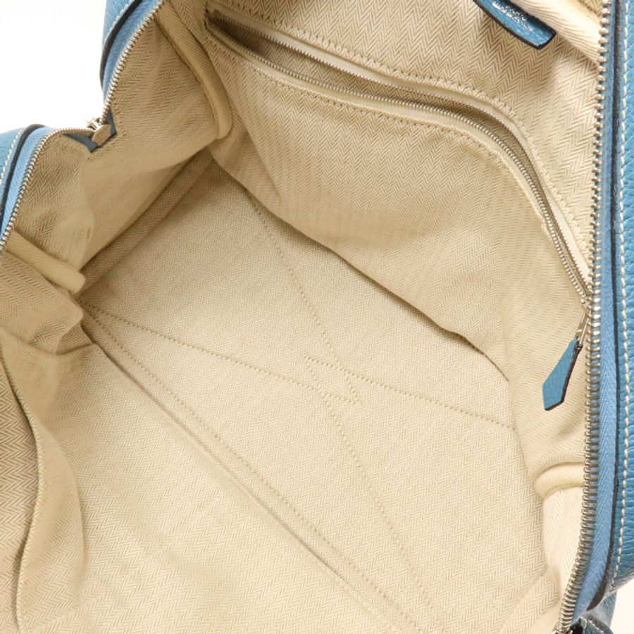 HERMES Clemence皮革Victoria 35手挽袋Bleu Jean-4