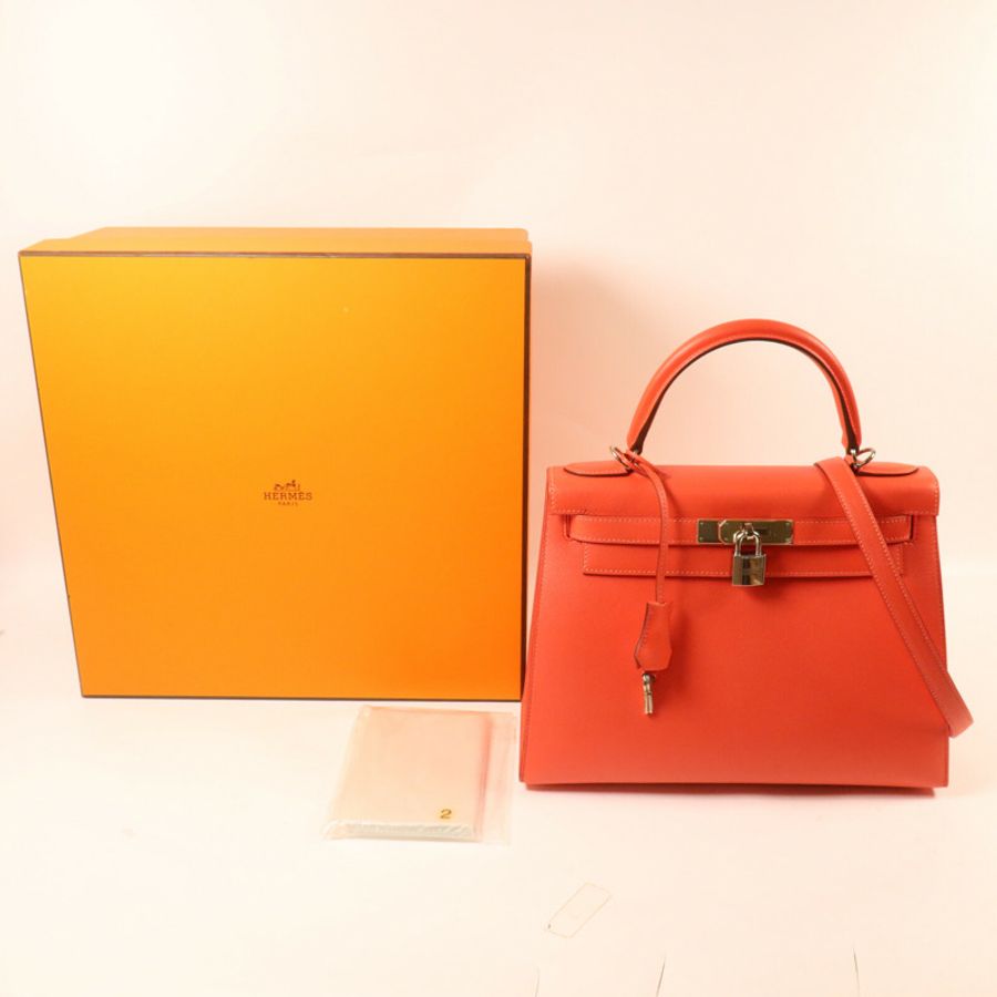 HERMES Epsom皮革Kelly 28手挽肩背兩用袋Rose Jaipur-8