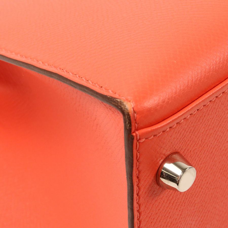 HERMES Epsom皮革Kelly 28手挽肩背兩用袋Rose Jaipur-11