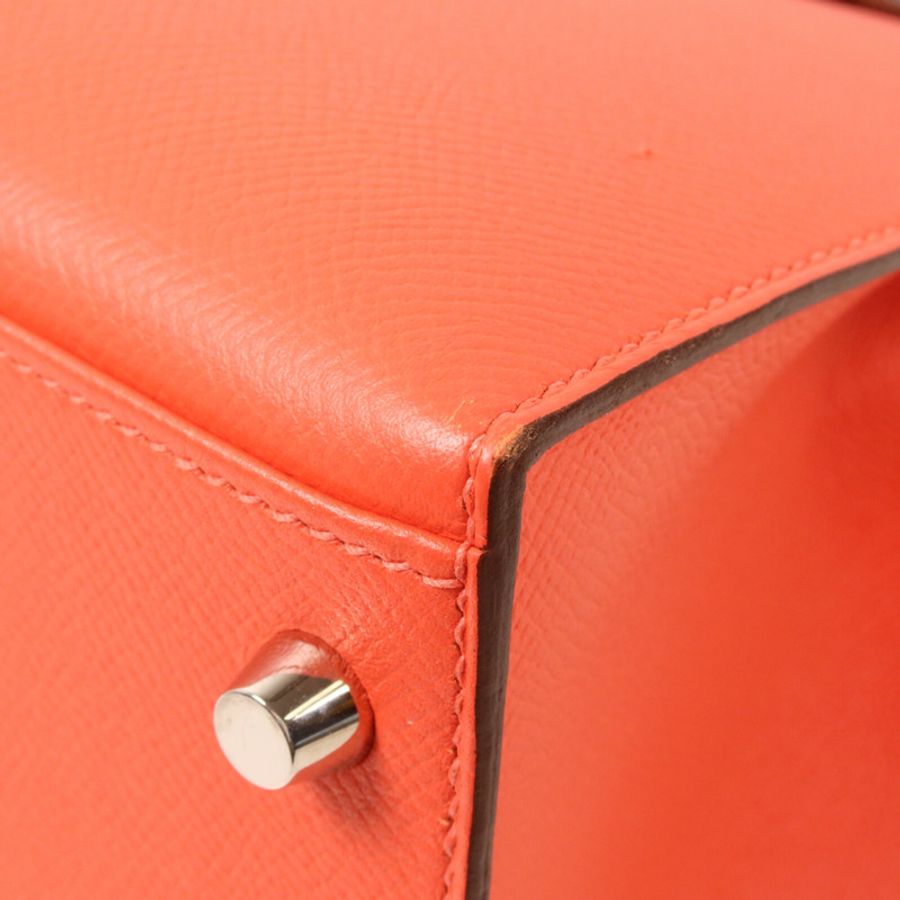 HERMES Epsom皮革Kelly 28手挽肩背兩用袋Rose Jaipur-12