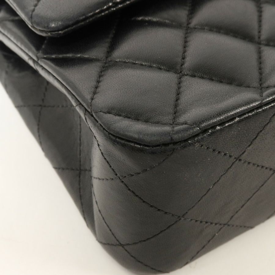 CHANEL 羊皮皮革Classic 25鏈帶肩背袋-11