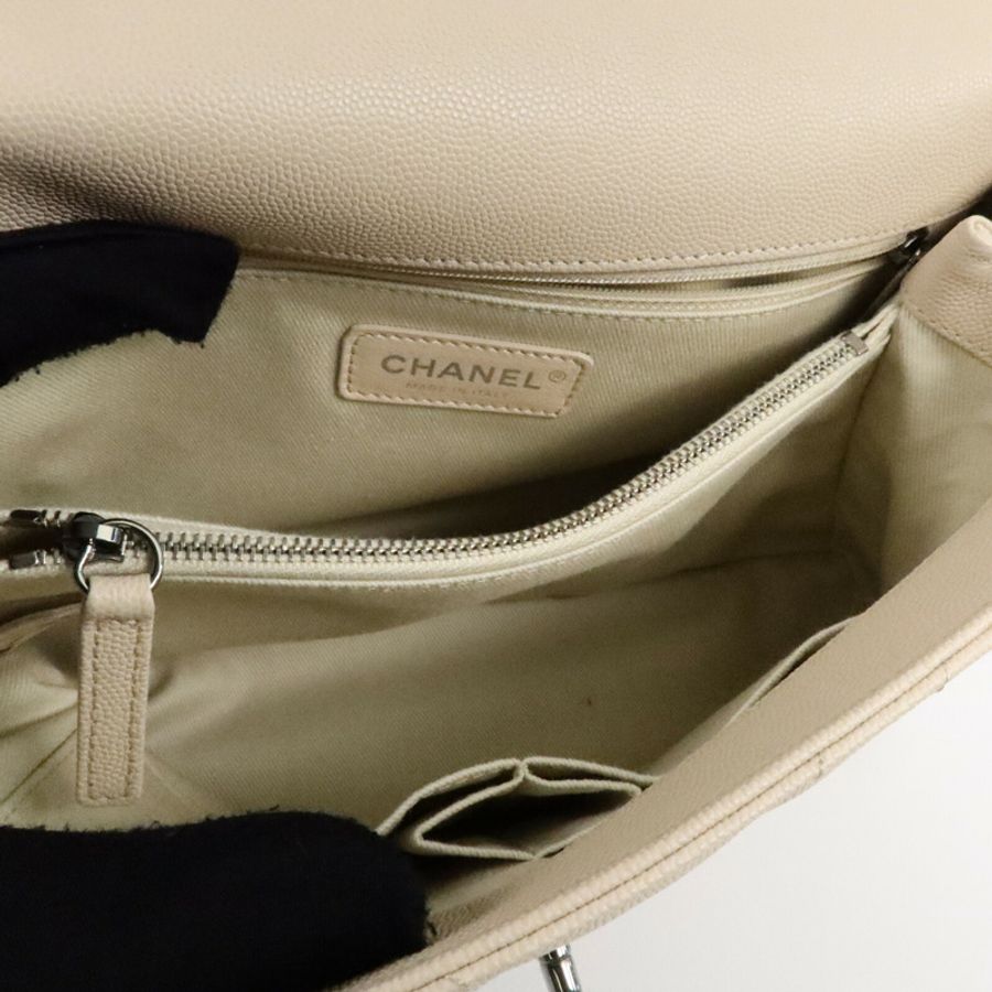 CHANEL 牛皮皮革Coco Handle Medium手挽肩背兩用袋-4
